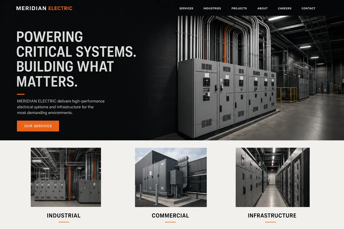 Rebuilt contractor website, after